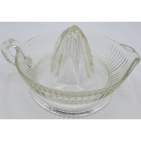 Vintage Glass Citrus Reamer - Clear Glass - Picture 3 of 5